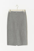 Knitted pencil skirt - Mid grey mel