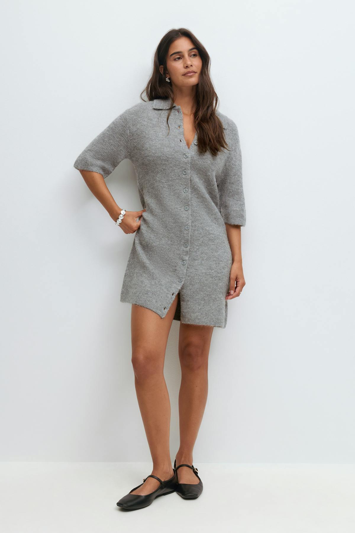 knitted dress - Yellow/stripe