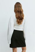 Belted mini skirt - Noir