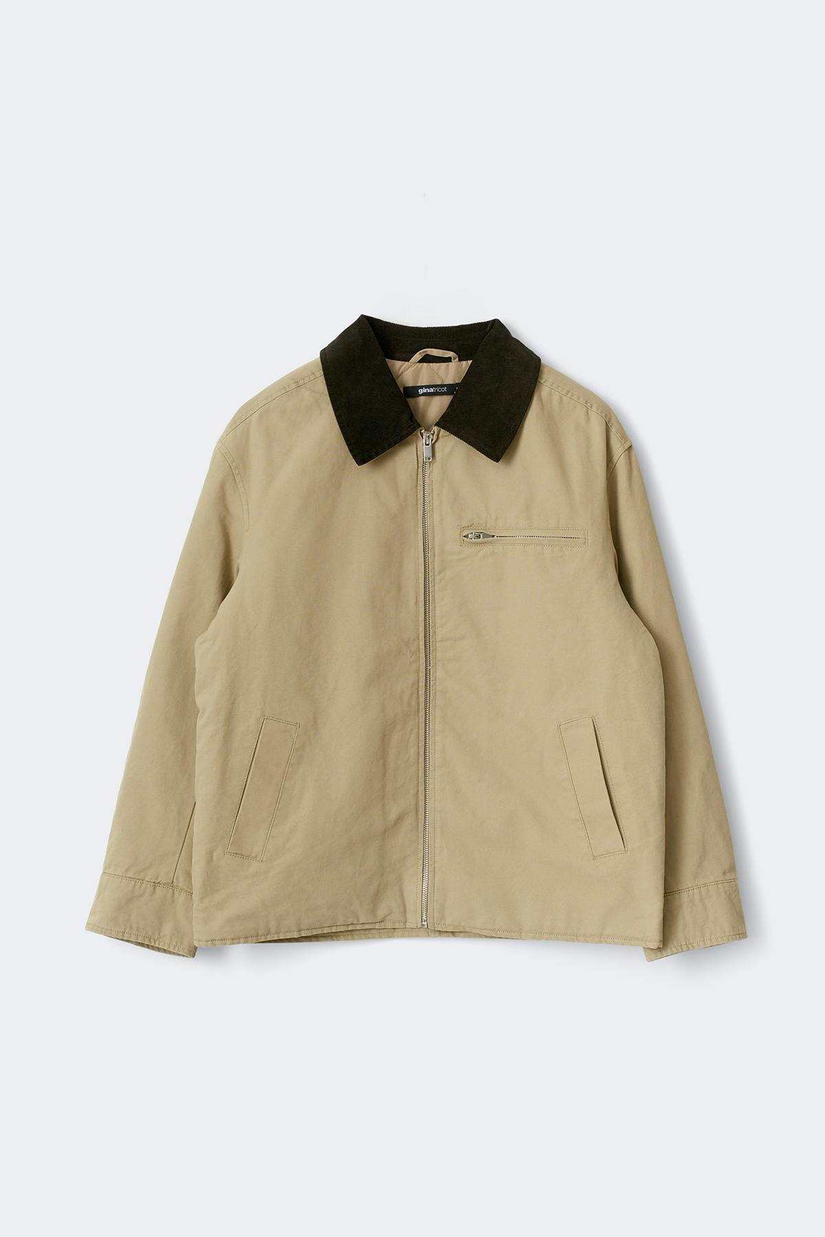 Corduroy collar jacket - Beige
