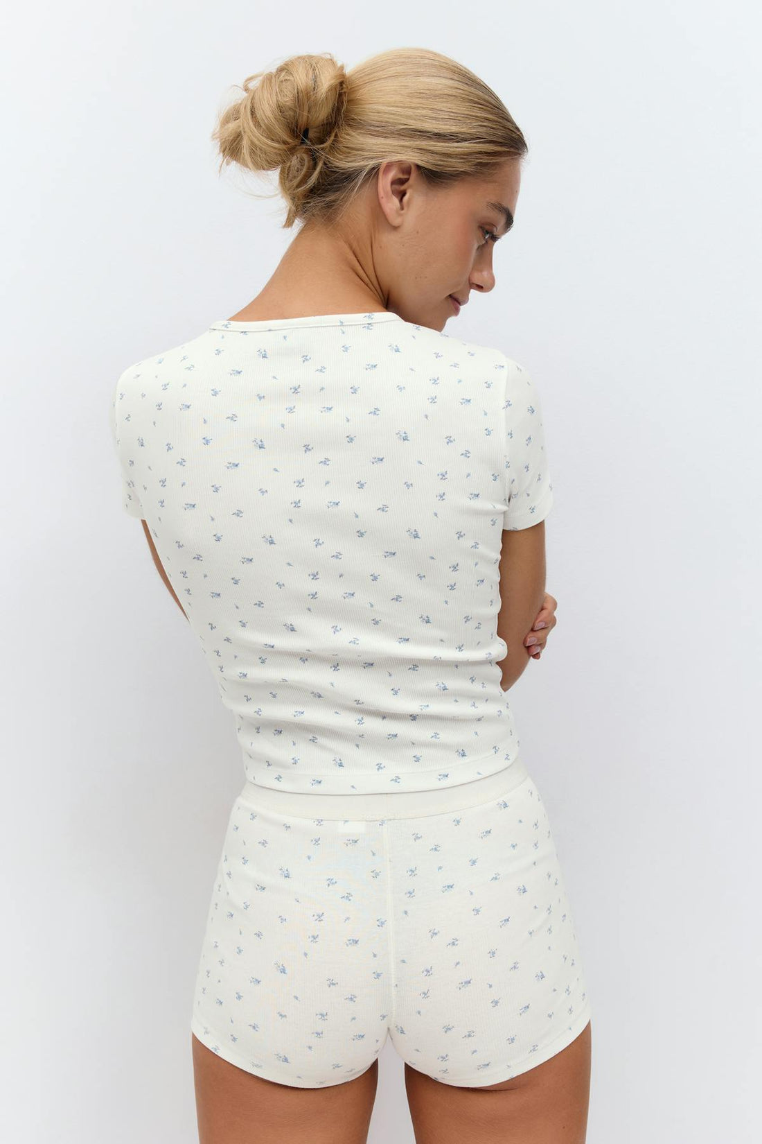 Homewear t-shirt - Ditsy aop