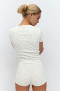 Homewear t-shirt - Ditsy aop