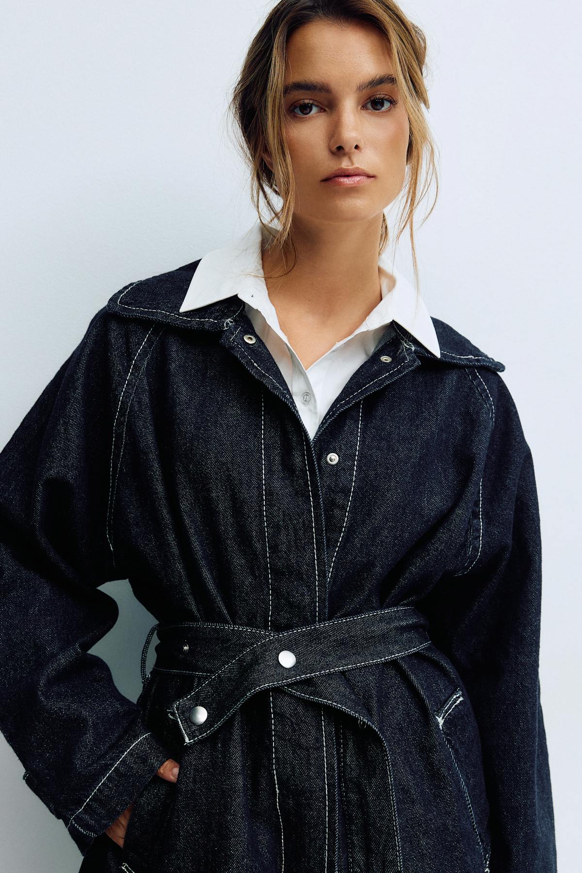 Denim car coat - Rinse