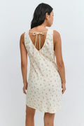 Mini slip dress - Yellow flower