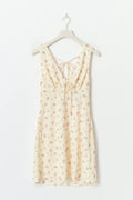 Mini slip dress - Yellow flower
