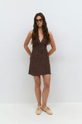 Mini slip dress - Yellow flower