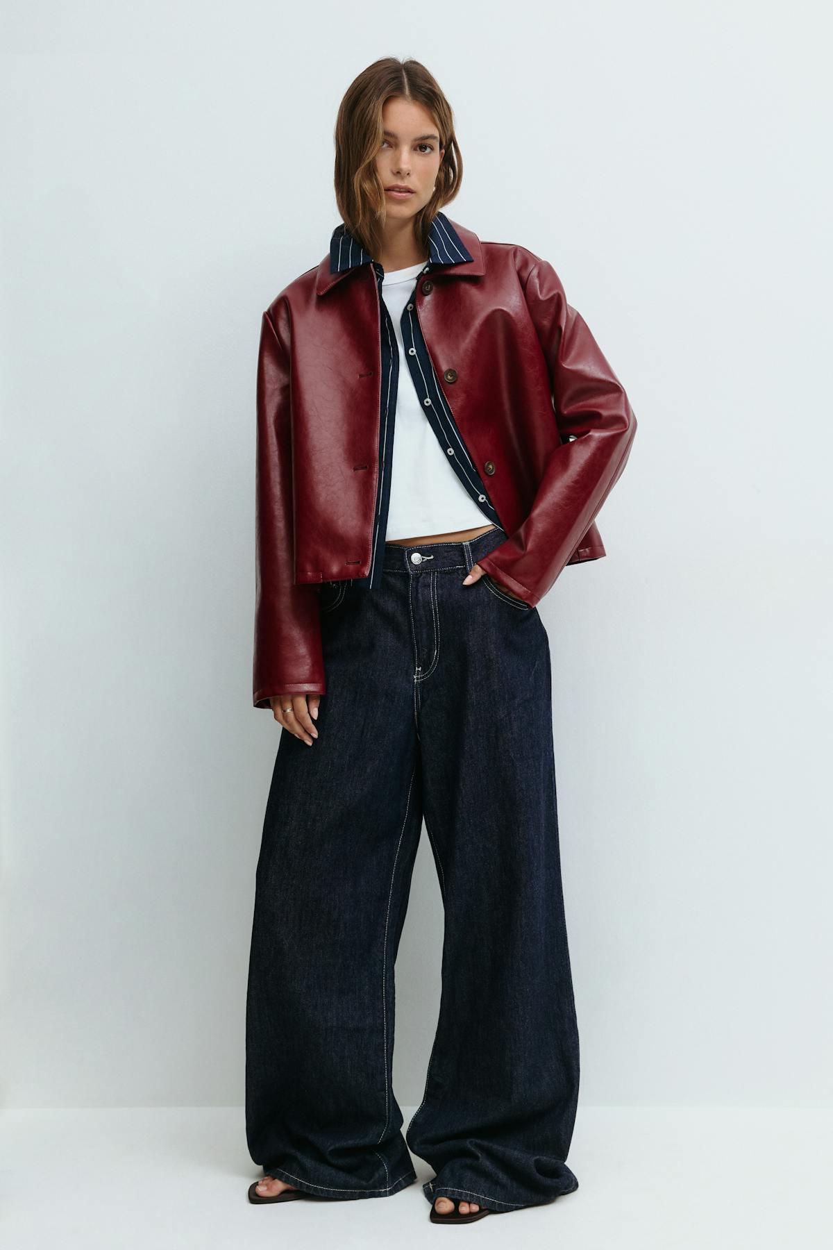Short pu jacket - Offblack