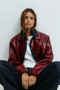 Short pu jacket - Offblack