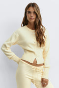 Knitted loungewear cardigan - Vanilla