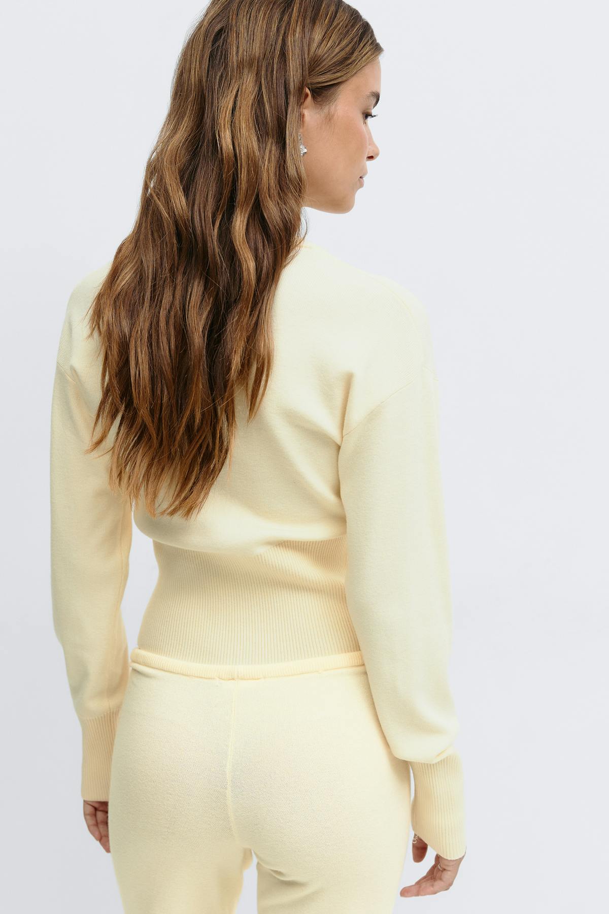 Knitted loungewear cardigan - Vanilla