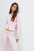 Knitted loungewear cardigan - Noir