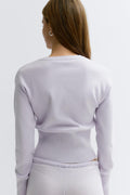 Knitted loungewear cardigan - Dusty purple