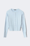 Knitted loungewear cardigan - Bleu clair