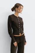 Knitted loungewear cardigan - Vanilla