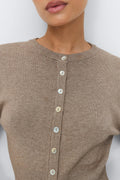 Knitted loungewear cardigan - Dusty purple