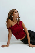 Asymmetric micro top - Rhubarb