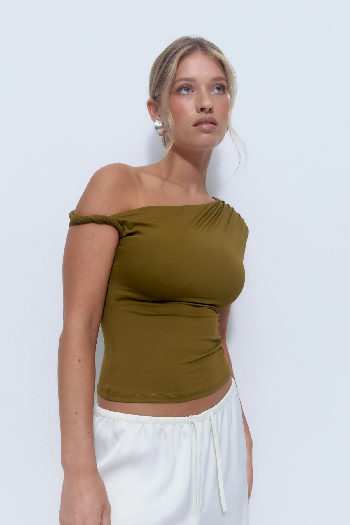 Asymmetric micro top - Rhubarb
