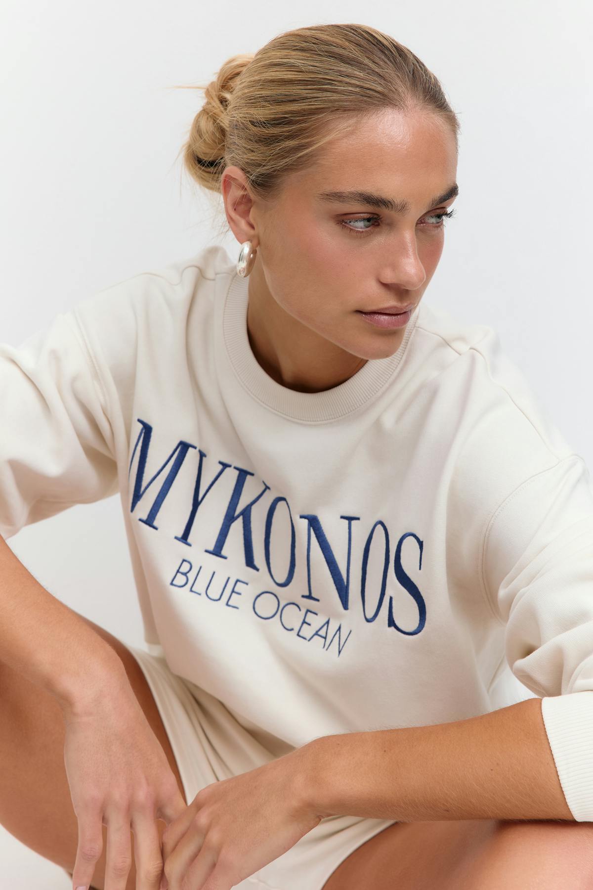 Printed sweater - Cashmere blue
