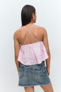 Y triangle singlet - Pink lady