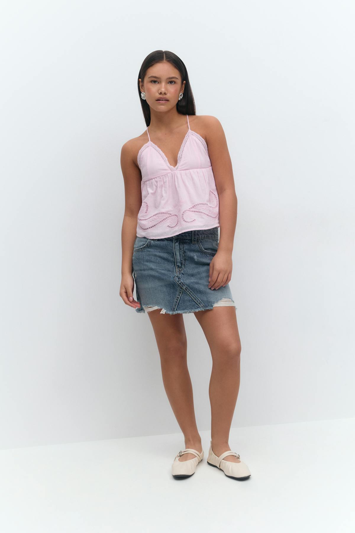 Y triangle singlet - Pink lady