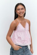 Y triangle singlet - Pink lady