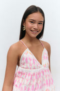 Y triangle singlet - Pink/aop