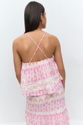 Y triangle singlet - Pink/aop