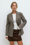 Shaped blazer - Marron foncé