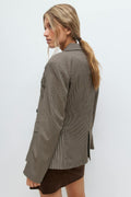 Shaped blazer - Marron foncé