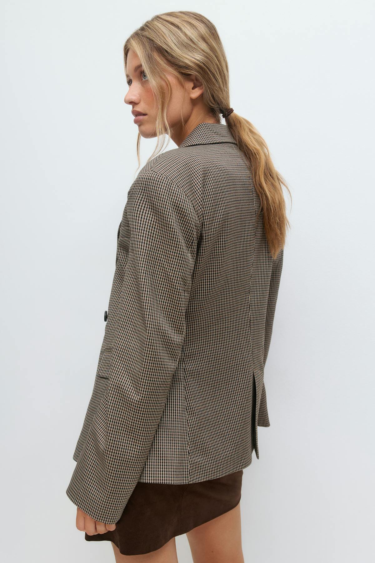 Shaped blazer - Marron foncé