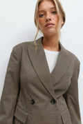 Shaped blazer - Marron foncé