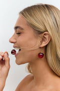 Cherry earrings - Red/gold