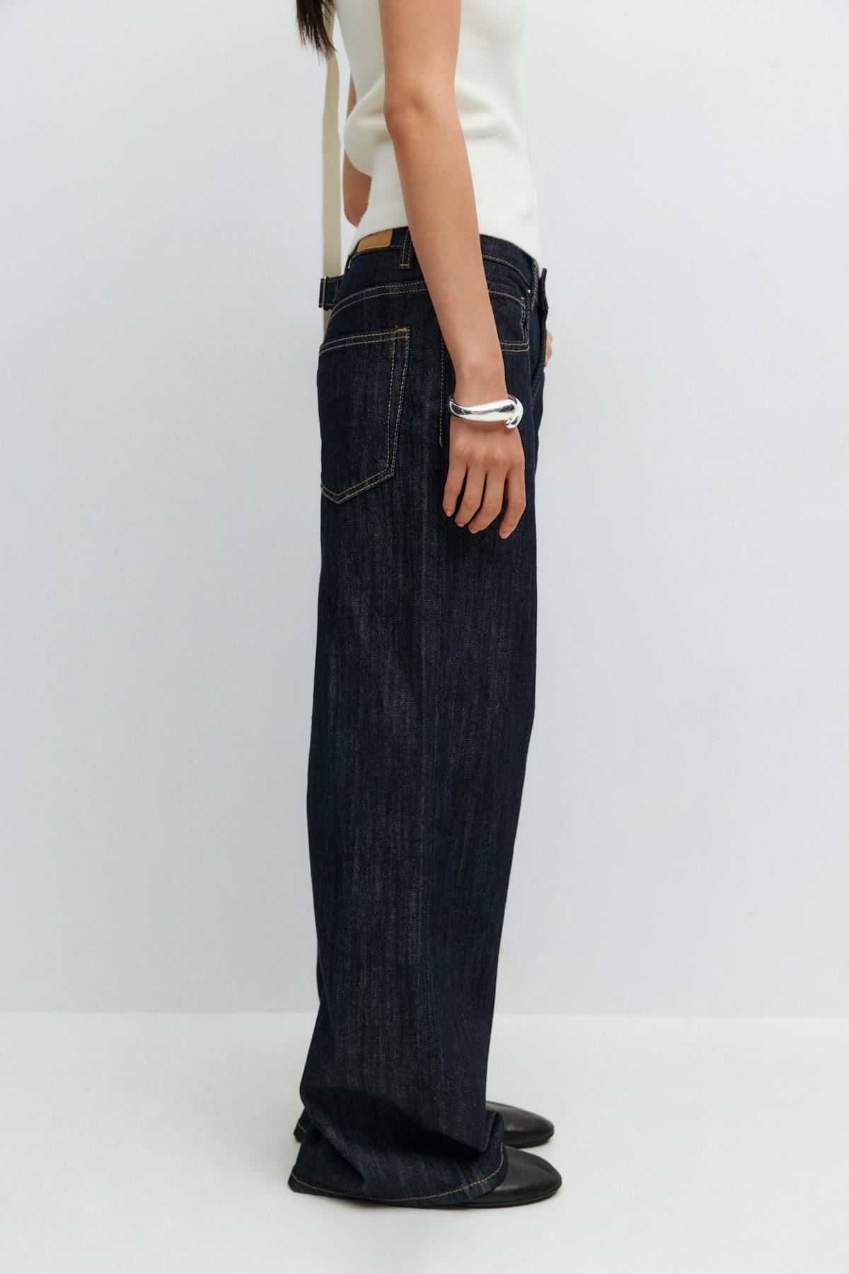 Buckle baggy jeans - Rinse