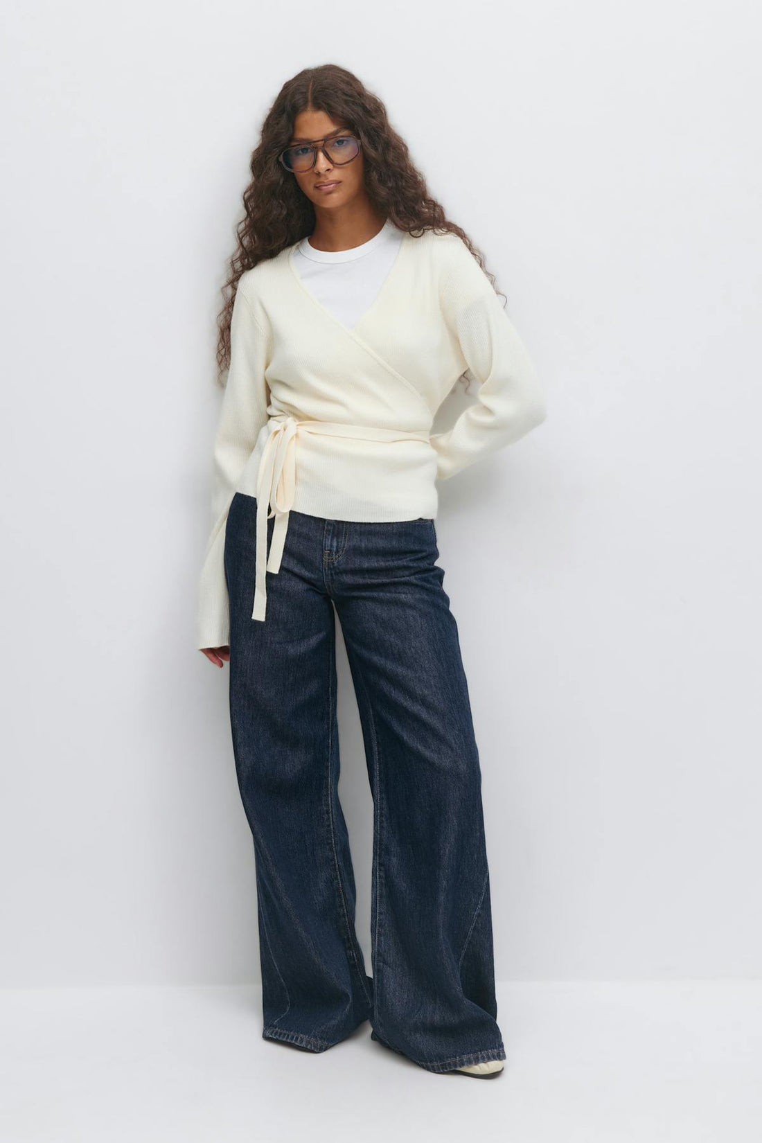 Palazzo jeans - Scandi blue
