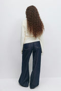 Palazzo jeans - Scandi blue