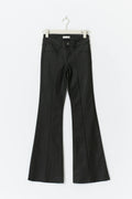 Coated pu flare jeans - Noir
