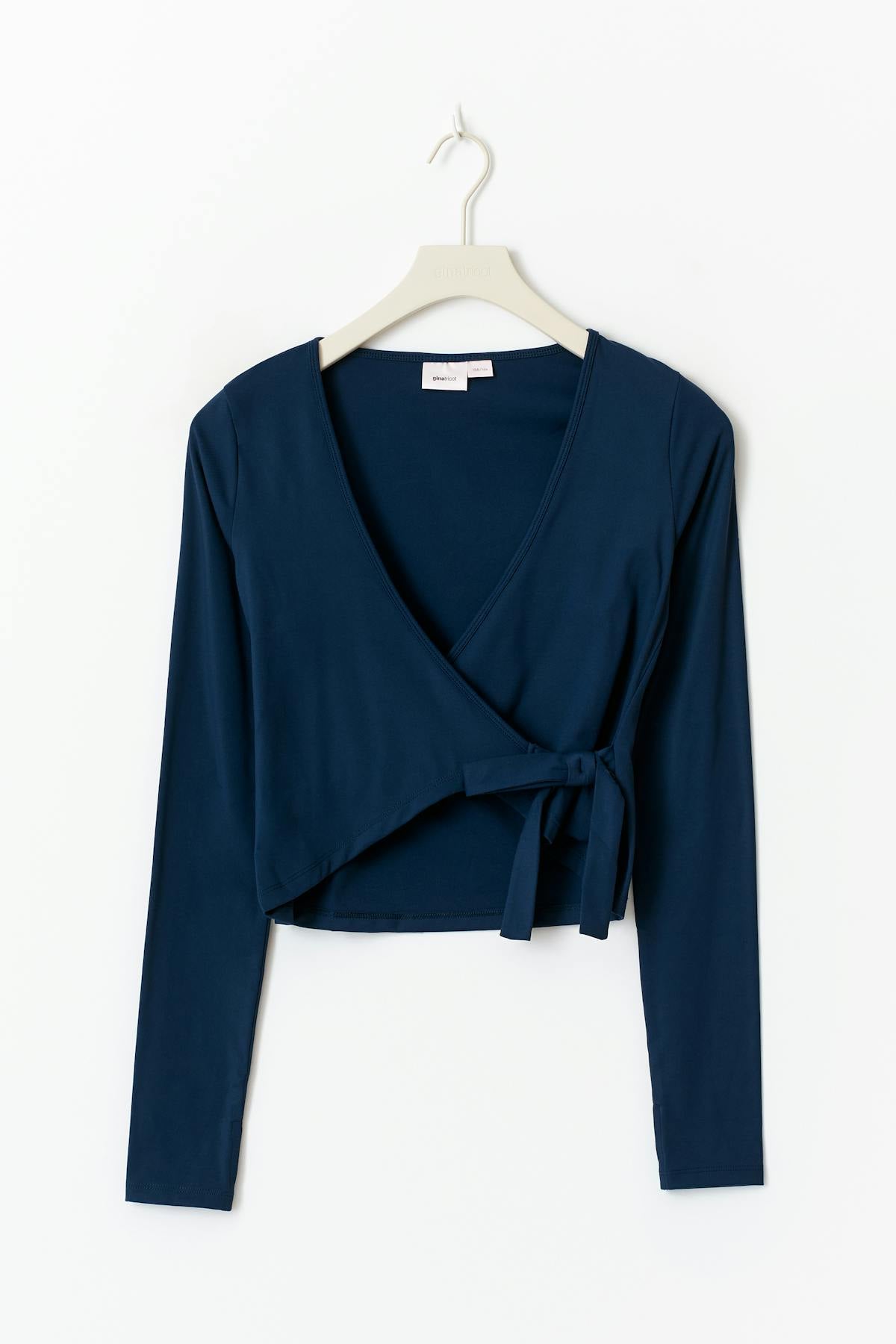 Y sporty wrap top - Bleu marine