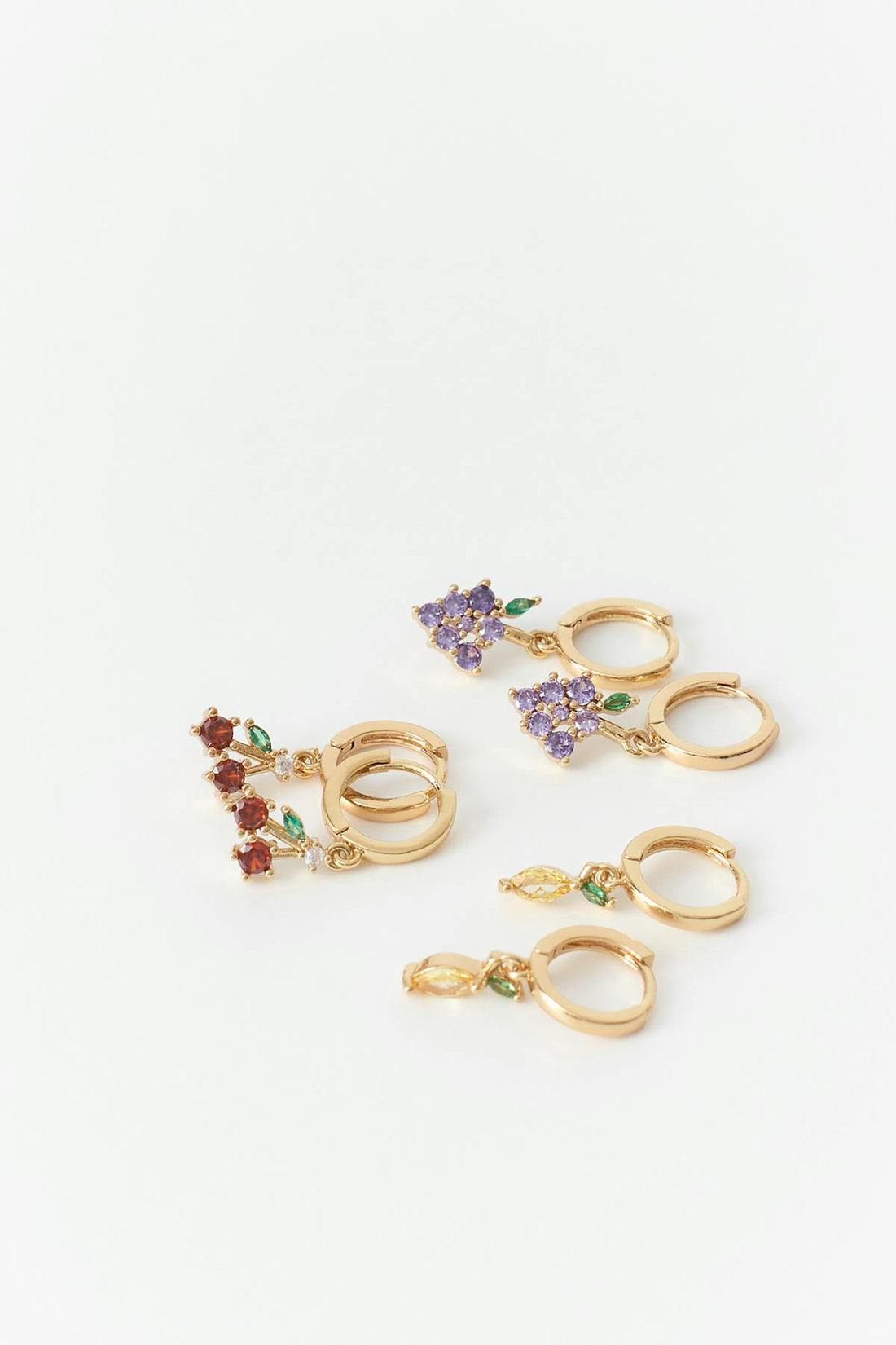 Berry 3-pack earrings - Multicolore
