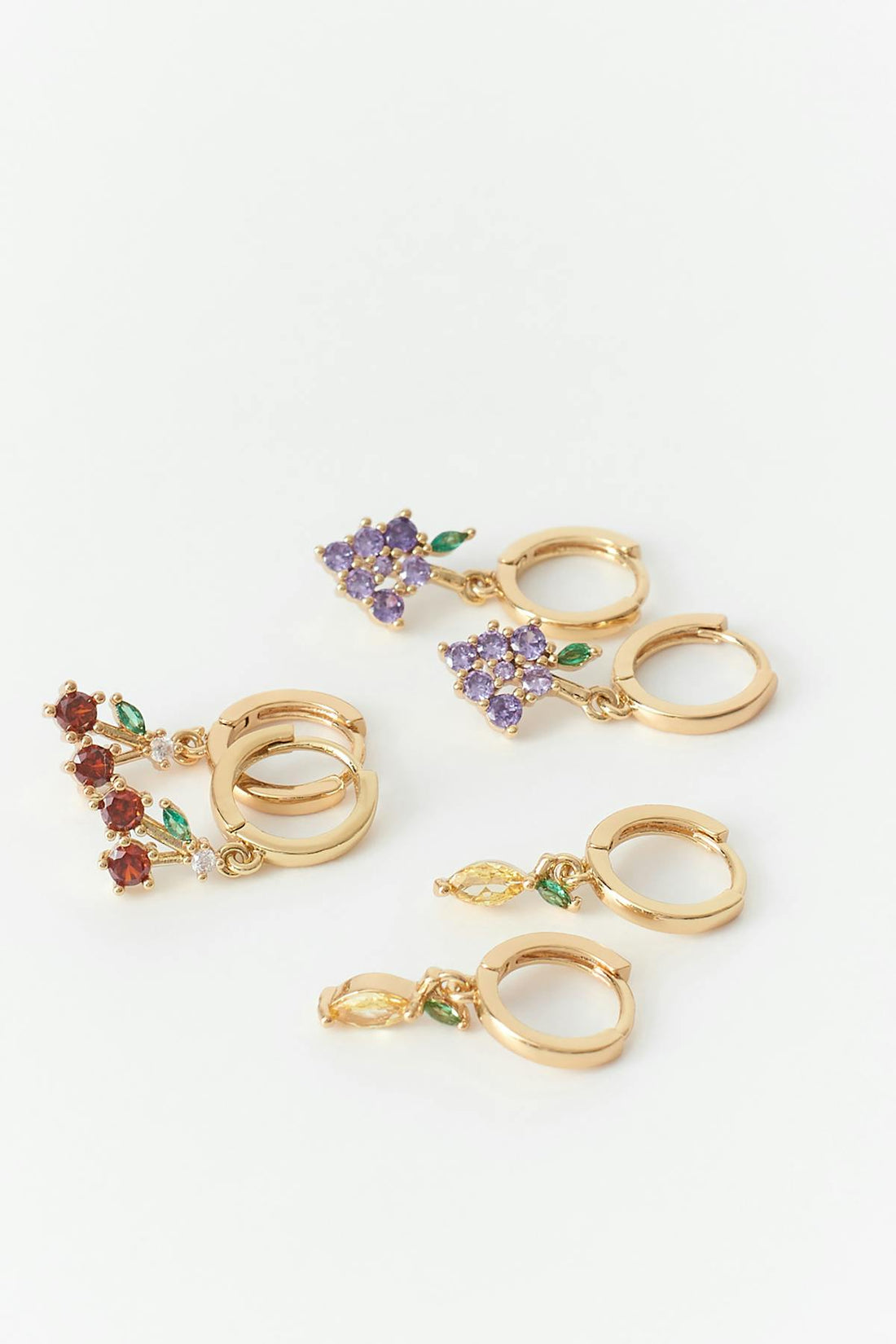 Berry 3-pack earrings - Multicolore
