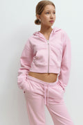 Y zip hoodie - Bleached mauve