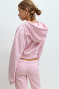 Y zip hoodie - Bleached mauve