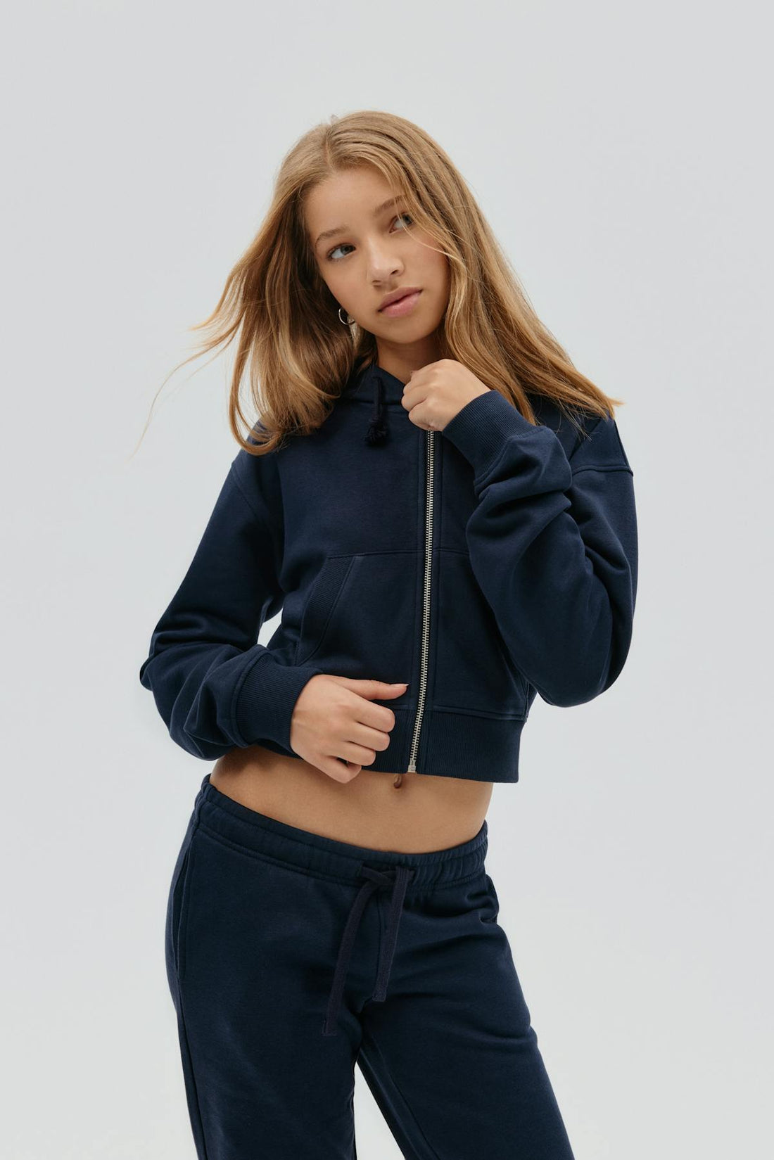 Y zip hoodie - Bleu marine