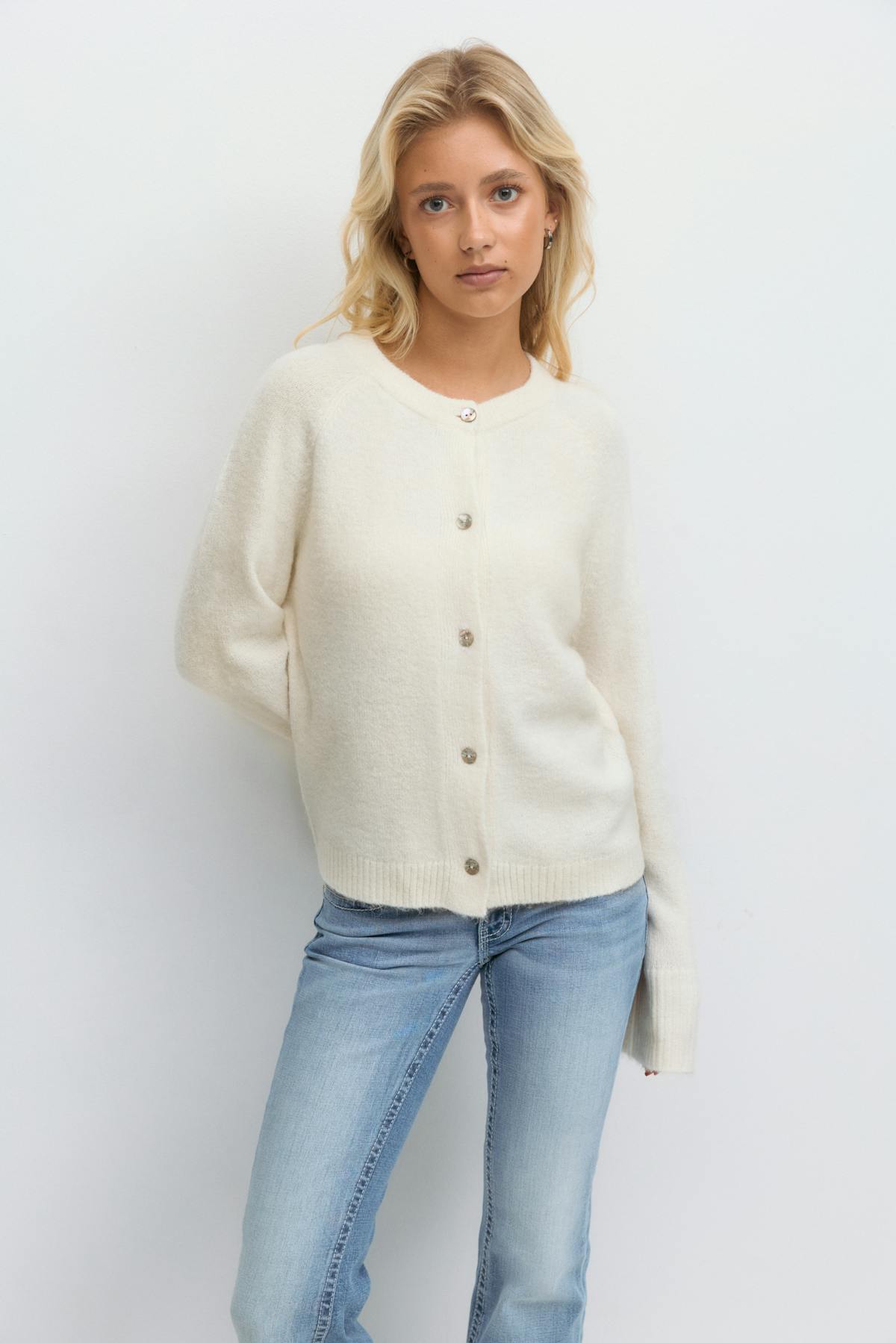 14+ knitted cardigan - Gardenia