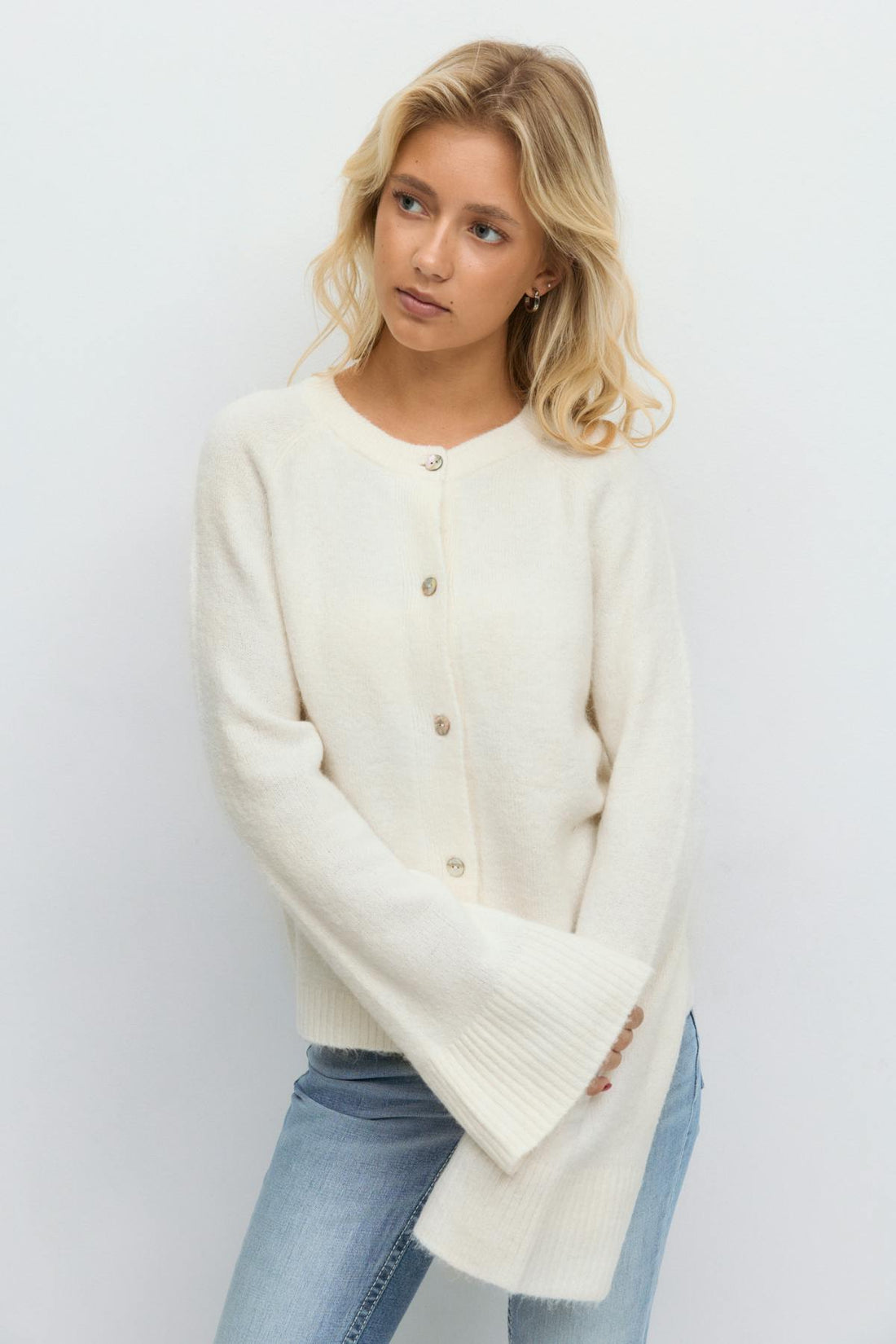 14+ knitted cardigan - Gardenia