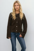 14+ knitted cardigan - Chocolate brown