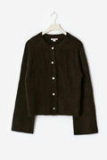 14+ knitted cardigan - Chocolate brown