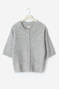 14+ knitted short sleeve top - Lt grey melange