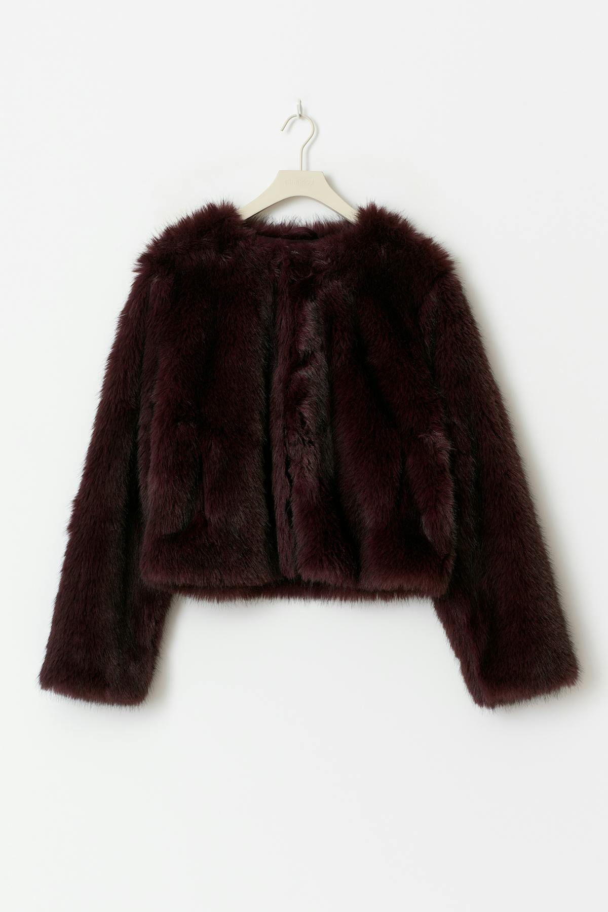 Faux fur jacket - Marron foncé