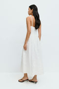 Anglaise midi dress - Blanc