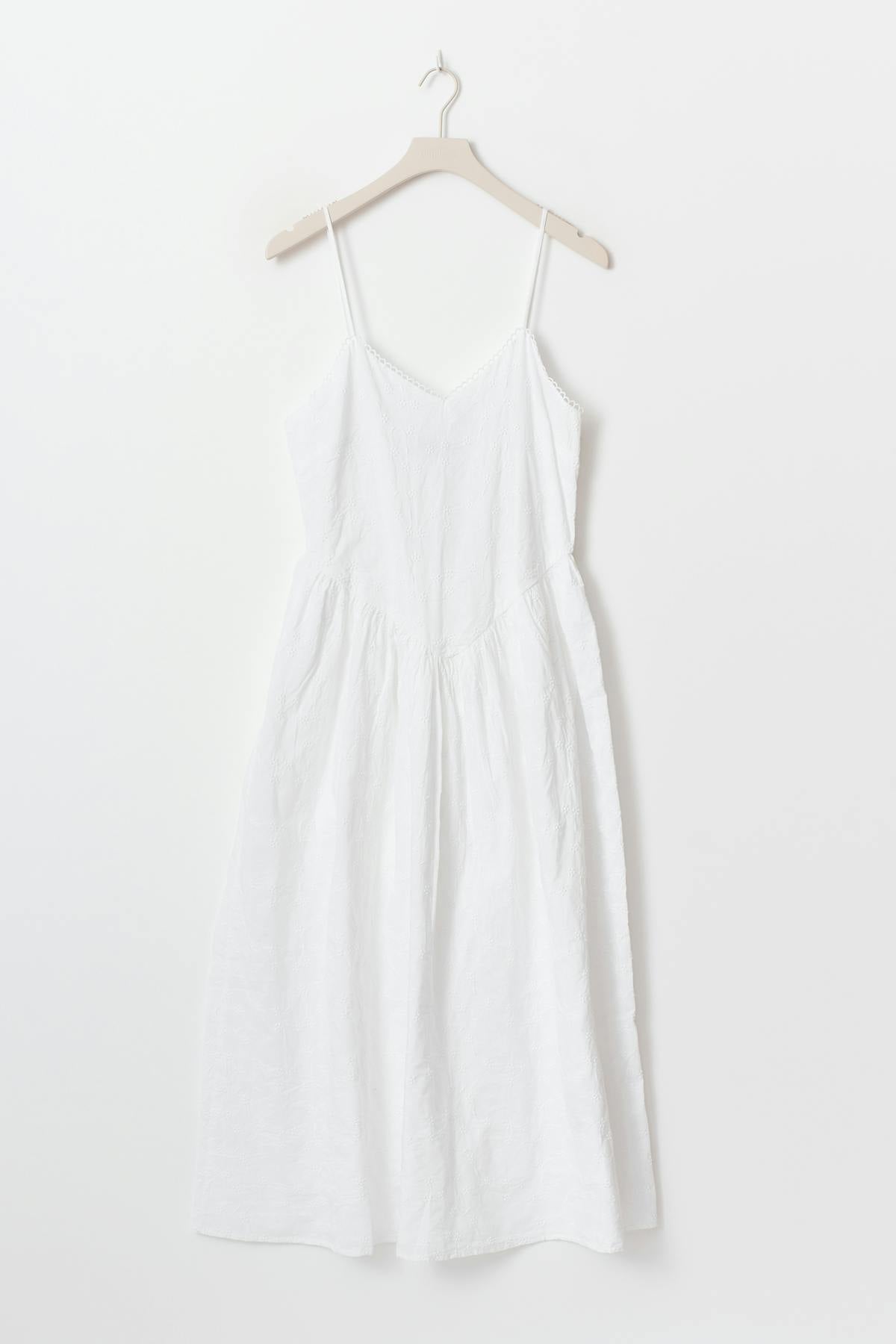 Anglaise midi dress - Blanc